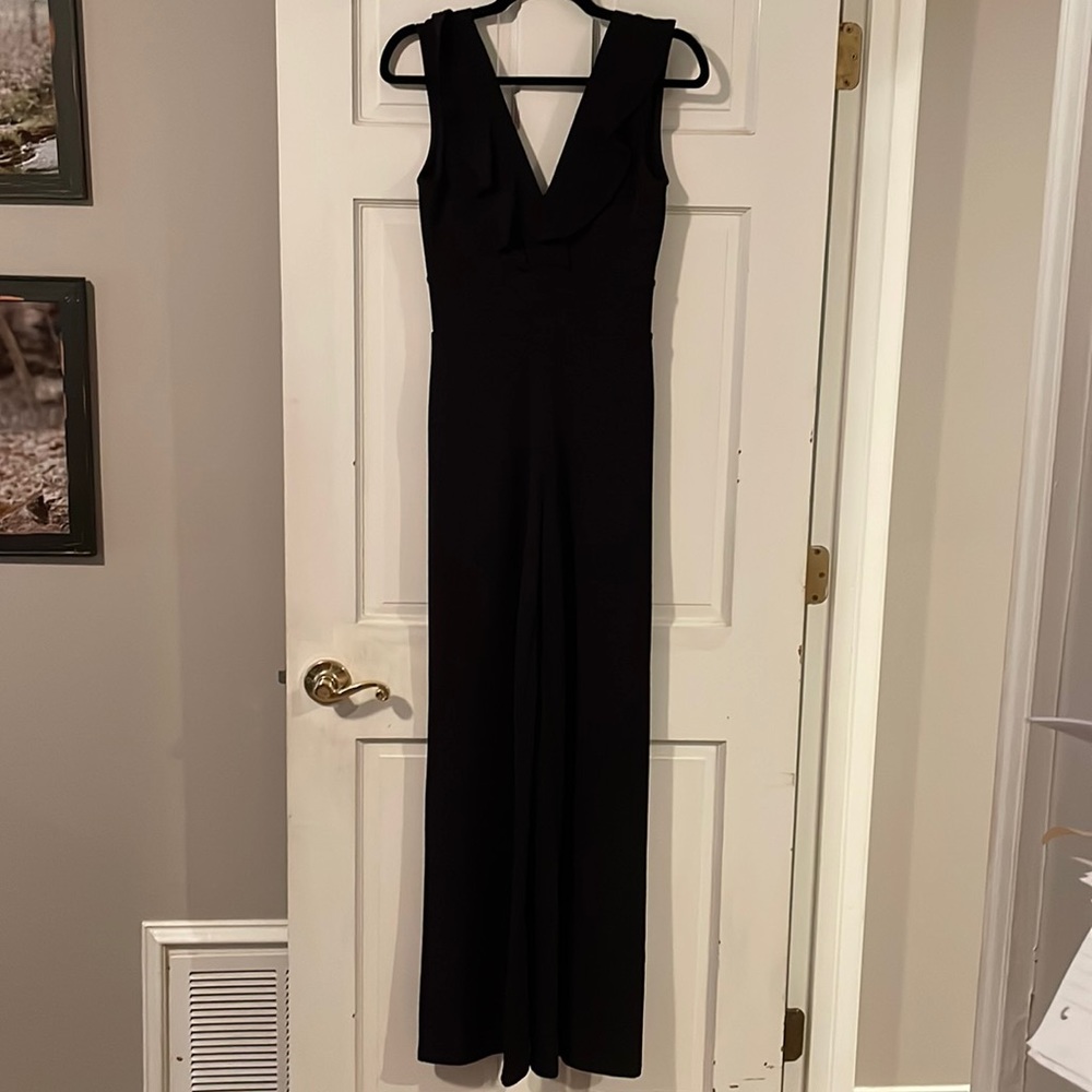 Black ruffled jumpsuit, worn once